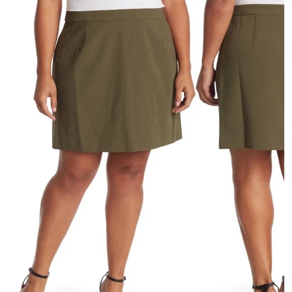 GOOD AMERICAN | Itty Bitty Mini Shirt 16 Sage Green Gold Zipper New With Tags - Picture 1 of 8